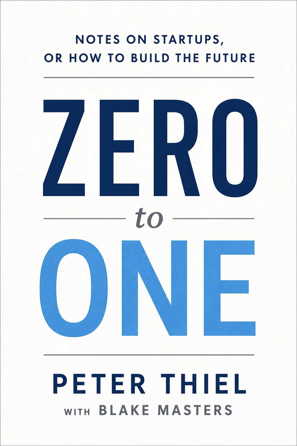 Zero to One: Notes on Startups, or How to Build the Future by Peter Thiel & Blake Masters