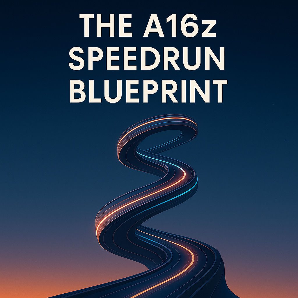 The A16z Speedrun Blueprint